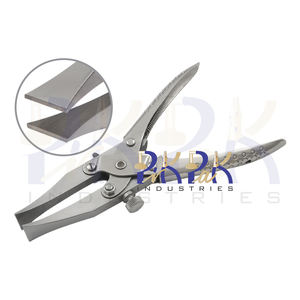 parallel Duck Bill plier Flat Wide jaws w/Screw spring Handle 7.85IN jewelry making tools for watch optical bending wrapping DIY - Product Image 1