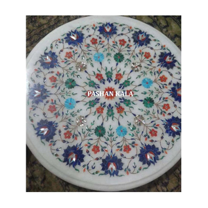 ท็อปโต๊ะแบบฝังหินอ่อนทำจากหินอ่อนรูปทรงกลมผลิตใหม่ล่าสุดสำหรับอินเดีย - Product Image 1