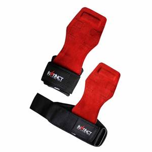 มือจับหนังแบบมีสายรัดสำหรับยกน้ำหนักปรับได้กันลื่นที่ดึงโลโก้ได้ตามต้องการ - Product Image 1