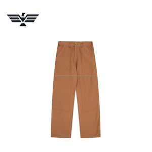 กางเกงขาตรงเอวยางยืดสำหรับผู้ชาย | กางเกงสปอร์ตผ้าคอตตอนลำลองเสื้อผ้าทำงานแนวสตรีทแวร์น้ำหนักเบามีกระเป๋าหลายกระเป๋า - Product Image 4