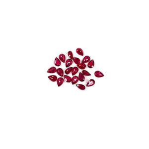 Natural Bangkok Ruby <b>Beads</b> Calibrated Pears 4x7mm 5x8mm Faceted Loose Gemstone Fine for DIY Jewelry Making Heat Treated <b>Red</b> - Product Image 3