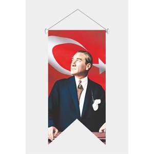 Drapeau de fanion promotionnel Atatrk Swallowtail pour afficher la fierté nationale - Product Image 1