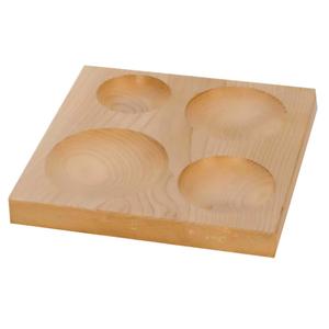 Herramientas de joyero redondas de 4 cavidades de bloque de madera Dapping - Product Image 1