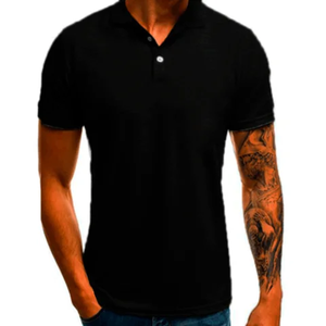 Camiseta Polo personalizada, ropa deportiva de material de algodón para hombre, Camiseta corta de Golf de talla grande con logotipo bordado de alta calidad - Product Image 3