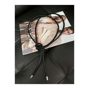 Ceinture à nœud, ceinture pour robe, ceinture pour veste, ceinture pour chemise - Noir - Product Image 3