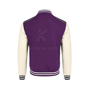 Veste Letterman pour homme, décontractée, chaude, écologique, respirante, col montant, logo sur le devant, pour l'hiver, usage quotidien - Product Image 2