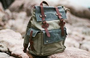 Leather Canvas Backpack Classic Outdoor Travel School Laptop <b>Rucksack</b> Eco-Friendly Lightweight Large Capacity Factory Wholesale - Product Image 2