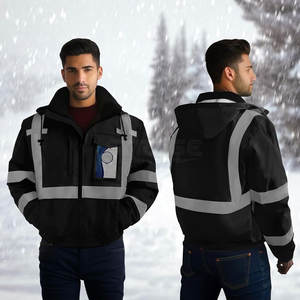 Chaqueta de Trabajo de Poliéster de Alta Visibilidad, Diseño Flexible, Duradera, Transpirable y Reflectante, Tejido Resistente, Rendimiento Confiable - Product Image 6