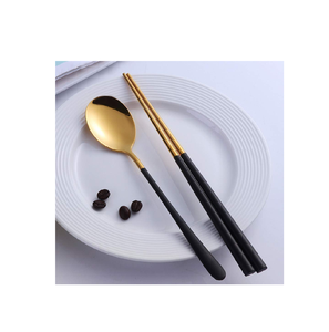 Ensemble de vaisselle en acier inoxydable durable, moderne et élégant comprend couteau à dîner cuillère à thé miroir poli fourchette en vrac - Product Image 1