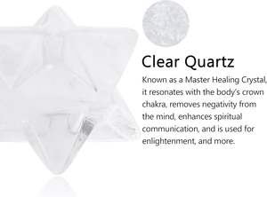 Merkaba de cuarzo transparente natural al por mayor, cristal tallado a granel para curación y uso metafísico, piedra artesanal de cristal Merkaba - Product Image 4