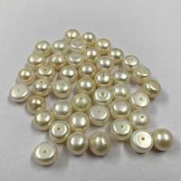 Perles d'eau douce naturelles blanches de haute qualité, forme ronde, cabochon, demi-percées, 5 mm, 8 mm, 10 mm, design de bijoux personnalisé