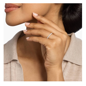 Bague d'éternité en diamant de laboratoire en or blanc 14 carats Bague d'éternité en diamant de laboratoire de qualité supérieure conçue pour les femmes - Product Image 4