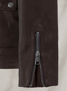 Chaqueta de motorista de cuero ajustada clásica 2025 para hombre, ropa de calle elegante para motocicleta, soporte frontal para pedidos a granel, marca personalizada - Product Image 3