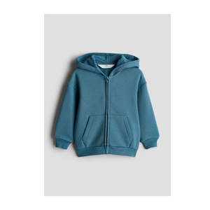 Nueva alta moda bordado personalizado manga larga Color sólido cuello redondo primavera y otoño bebé niña niño Sudadera con capucha niños - Product Image 1