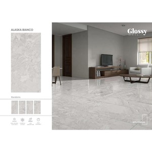 ยี่ห้อ Vistaar 60*120ซม. 600*1200มม. 24*48 porcelanato มันวาวคุณภาพสูง alaska Bianco กระเบื้องหินอ่อน - Product Image 1