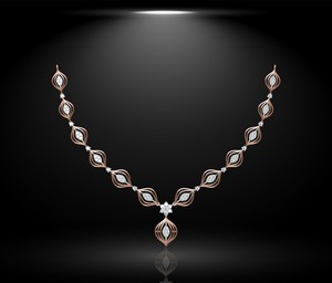 Lujo Moissanite diamante 14K chapado en oro cúbico de acero inoxidable conjuntos de joyería nupcial compromiso fiesta boda collar pendiente - Product Image 1