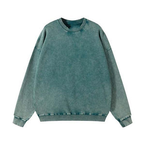 Sweat-shirts pour hommes sur mesure, délavés à l'acide, style basique, épaules tombantes, style urbain, avec boutons, hiver, logo personnalisé, couleurs personnalisées - Product Image 1