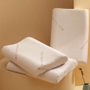 หมอนรองเตียงทำจากโฟมซิลิโคนไส้ใยโพลีเอสเตอร์100% สีขาวนุ่มใส่สบายไม่มีน้ำยาง6D สำหรับใช้ในบ้าน - Product Image 4