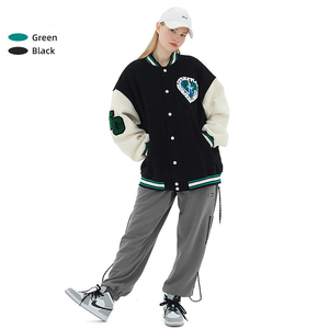 Chaqueta Bomber de lana Unisex de primera calidad para hombre, a la moda estilo universitario, logotipo personalizado, cremallera transpirable, soporte fino con capucha Letterman - Product Image 5