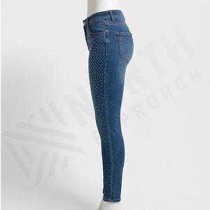 Pantalones Vaqueros de Mujer de Cintura Media de Alta Calidad, Venta Directa de Fábrica OEM, Estilo Urbano, Transpirables, de Secado Rápido, Corte Regular, Premium - Product Image 3