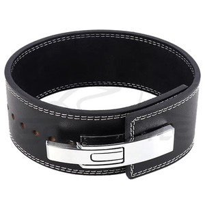 เข็มขัดออกกำลังกายหนังวัวสำหรับผู้ชาย, เข็มขัดล็อกตัวเองขนาด6นิ้วพร้อมโลโก้ปรับแต่งได้ - Product Image 6