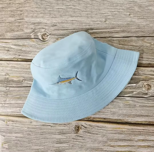 Sombreros de cubo de verano Color azul cielo Pastel Material de calidad Impresión 3D Bordado Technic Estilo casual Sombreros de cubo Exportación de Vietnam - Product Image 1