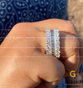 Embrace Timeless Elegance With a Dazzling Hip Hop <b>Ring</b> Adorned With a Round Cut Lab Grown Diamond <b>Set</b> in 925 <b>Sterling</b> <b>Silver</b> - Product Image 1