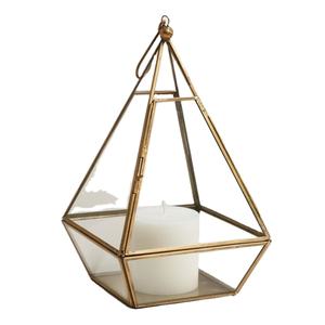 Bougeoir décoratif en métal et fer pour la maison et l'hôtel Bougeoir en verre découpé en métal Lanterne à bougie en laiton de finition antique faite à la main - Product Image 4