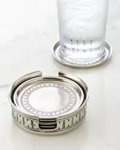 Dessous de verre en métal design premium de qualité supérieure pour la décoration de bureau à domicile avec vintage antique élégant par décor impex - Product Image 6