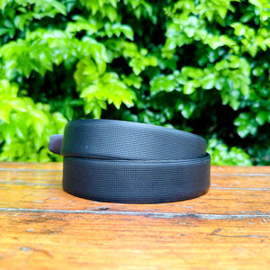 Ceinture en Cuir Véritable Réversible de Qualité Supérieure Unisexe Double Face Motif Géométrique Bicolore Profil en Relief Thermique Style Formel 35MM - Product Image 2