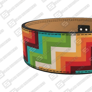 Nuevo Cinturón de Levantamiento de Pesas con Diseño Zigzag Sublimado Personalizado, Antideslizante, de Alta Resistencia, de 10 mm de Grosor - Product Image 6