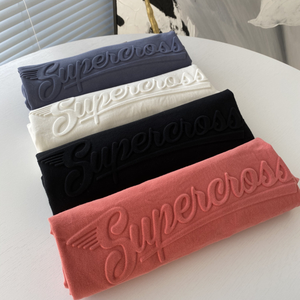 Camiseta de Hombre de Corte Regular con Estampado en Relieve Personalizado, Impresión en Relieve 3D, Tejido de Punto al por Mayor, Material 100% Algodón con Estampado en Relieve 3D - Product Image 5