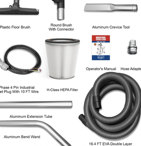 Extractor de Polvo Industrial, Aspiradora Industrial Húmeda/Seca con Filtro HEPA, Funcionamiento Continuo, 8.6 HP, 364 CFM - Product Image 3