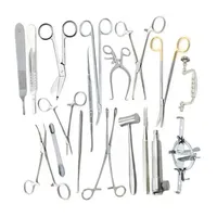 Ensemble d'instruments chirurgicaux 14 pièces, manuel, en acier inoxydable, réutilisable, kit médical de qualité hospitalière