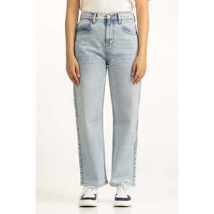 กางเกงยีนส์เดนิมทรงตรงแฟชั่นเรียบง่าย WM-JNS-WS25-004 - Product Image 4