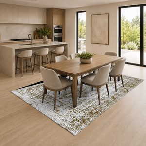Tapis chenille antidérapant RUGS DEPOT LXDP-0759, multicolore, neutre, traditionnel, oriental, imprimé numériquement, lavable en machine, vente en gros - Product Image 4