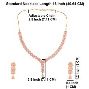 ต่างหูดีไซน์เนอร์ต่างหูชุบทองลายดอกไม้อินเดียแบบดั้งเดิมพลอยเทียมคริสตัลเค้นคอชุดเครื่องประดับต่างหูแบบห้อยสำหรับเจ้าสาวสีพีช - Product Image 3