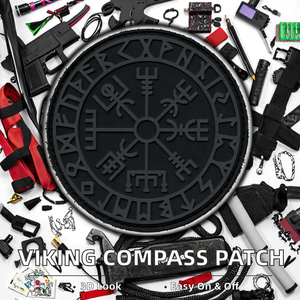 Patch tactique en caoutchouc Compass 3D en relief avec fixation auto-agrippante pour vêtements - Design rond discret - Product Image 2