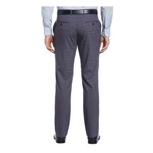 Pantaloni Eleganti Perry Ellis da Uomo, Slim Fit, Fronte Piatto, 100% Cotone, Blu, Taglie 38X32 fino a XL 6XL, Logo Personalizzabile - Product Image 2