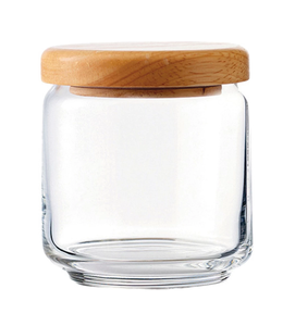 ขวดแก้วเครื่องปั่นเกลือเครื่องเทศในครัวพร้อมฝาไม้มาใหม่ - Product Image 2