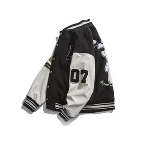 Veste universitaire personnalisée en chenille avec patchs brodés sur le devant, style hip-hop, en laine d'hiver, taille réelle, imprimés patchwork - Product Image 4