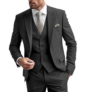 Alta calidad de lujo con estilo hombres de negocios Oficina desgaste pantalón abrigo traje de negocios clásico hombres trajes para la venta - Product Image 1