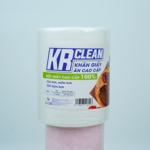 Serviettes de table blanches premium Krclean 1 pli 15x15cm en rouleau, mélange de pâte de bois, directement de l'usine du Vietnam, OEM ODM - Product Image 4
