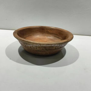 Handmade Vintage Eco-Friendly Decorative <b>Wooden</b> <b>Salad</b> <b>Bowls</b> with Custom Logo for Kitchen Party & Hotel Use Bulk Wholesale India - Product Image 2