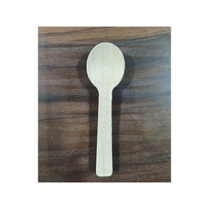 Cucharas de cubiertos desechables biodegradables ecológicas para fiestas y diseño de hoja de palma de gelatina de yogur - Product Image 6