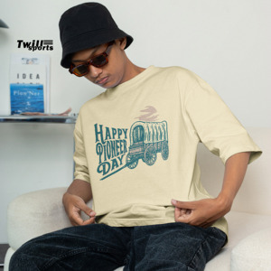 Happy Pioneer Day Guy meilleur ami cadeau été mode haute qualité respirant séchage rapide coton à manches courtes T-Shirt surdimensionné - Product Image 5