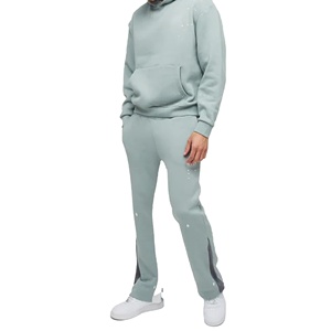 ชุดแทรคสูททรงบ็อกซี่ผ้าฝ้าย 100% ขนาดใหญ่พิเศษ พร้อมฮู้ด ลายพ่นสี ระบายอากาศได้ดี เป็นมิตรกับสิ่งแวดล้อม ชุดสตรีทแวร์สำหรับฤดูหนาว ปี 2026 - Product Image 1