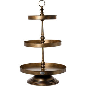 Arabic Design Brass Gold Coated Round <b>Cake</b> <b>Stand</b> <b>3</b> <b>Tier</b> Cup <b>Cake</b> <b>Stands</b> for Wedding & Hotels Tabletop Usage - Product Image 5