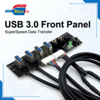 Conjunto de Cables de Interfaz Frontal para Computadora de Escritorio, Doble USB 3.0, Audio HD, Interruptor de Encendido/Apagado, LED, PVC, para Chasis ATX/M-ATX/ITX, en Stock