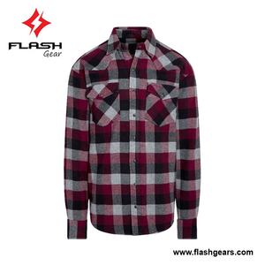 Ropa deportiva de franela a cuadros para hombre, camisa de motorista de manga larga con botones de ajuste Regular, forro de aramida, resistente a la abrasión para motocicleta - Product Image 5